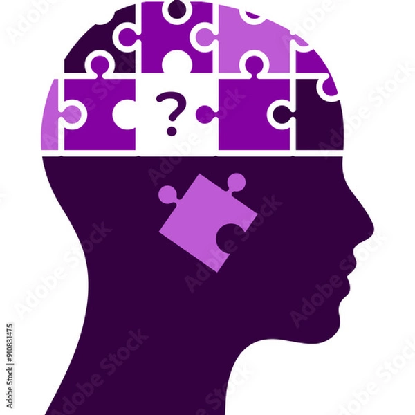 Obraz Alzeimer Desease Brain Puzzle