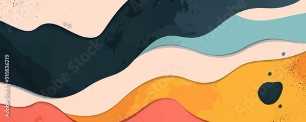Fototapeta Abstract textures flat design top view art theme animation Splitcomplementary color scheme