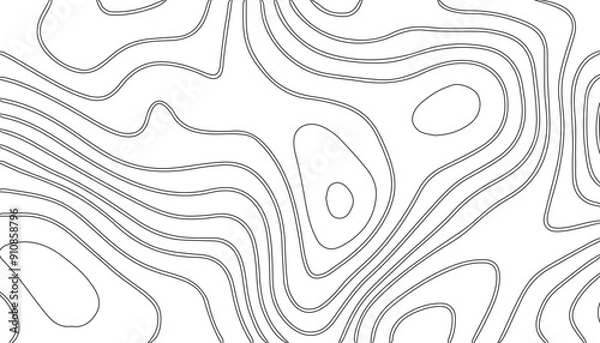 Fototapeta Background of the topographic map. Abstract geographic grid. Topographic map lines, contour background.