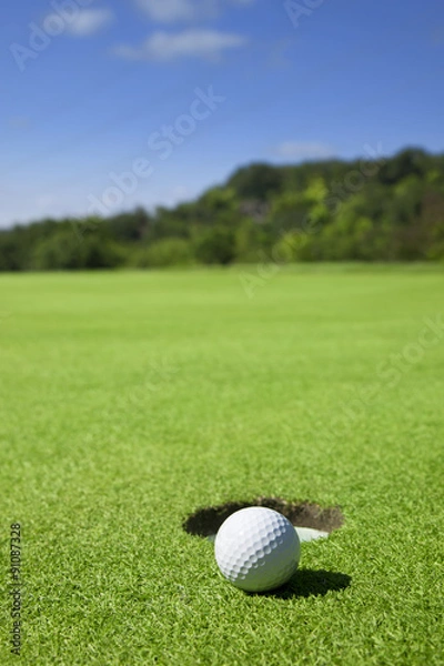 Obraz Golf ball close to the hole