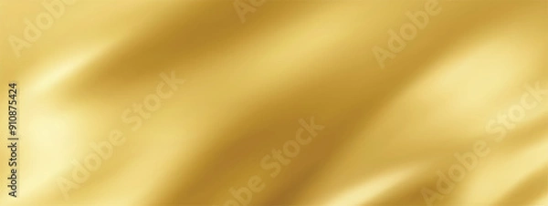 Fototapeta Close-up texture of natural gold silk. Light Golden fabric smooth texture surface background. Smooth elegant gold silk in Sepia toned. Texture, background, pattern, template. 3D vector illustration.