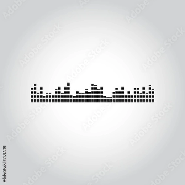 Obraz Halftone sound wave pattern modern music design element