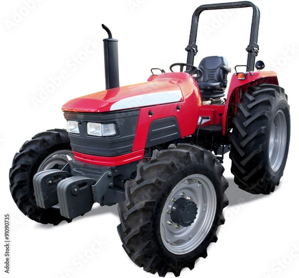 Obraz New tractor without cabin isolated on white background