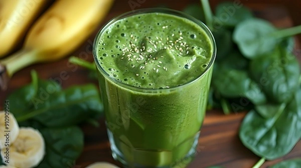 Fototapeta smoothie with mint