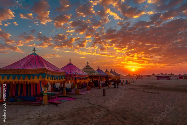 Fototapeta Jaisalmer Desert Festival in India
