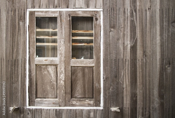 Fototapeta window and exterior wall