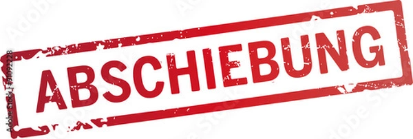Fototapeta stempel abschiebung