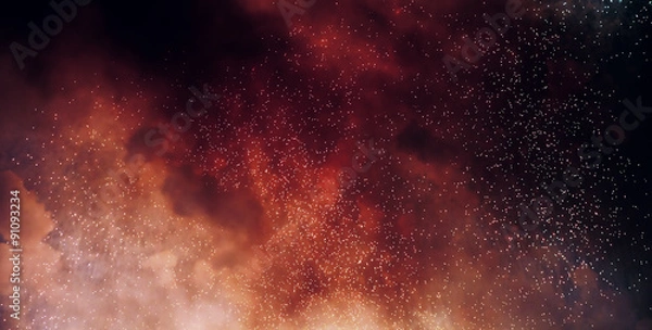 Obraz iskry nocy ogniska