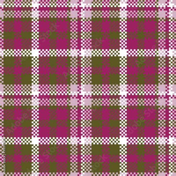 Fototapeta Tartan Plaid Vector Seamless Pattern. Abstract Check Plaid Pattern. Traditional Scottish Woven Fabric. Lumberjack Shirt Flannel Textile. Pattern Tile Swatch Included.
