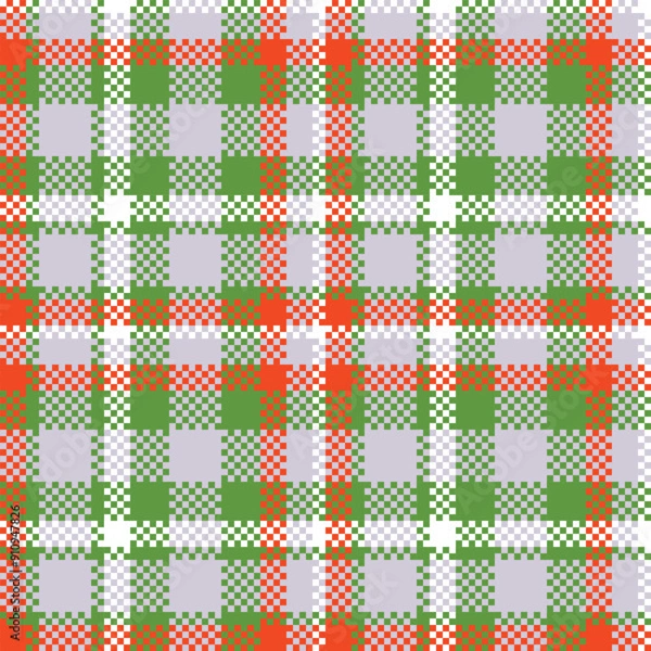 Fototapeta Tartan Plaid Seamless Pattern. Scottish Tartan Seamless Pattern. Template for Design Ornament. Seamless Fabric Texture. Vector Illustration