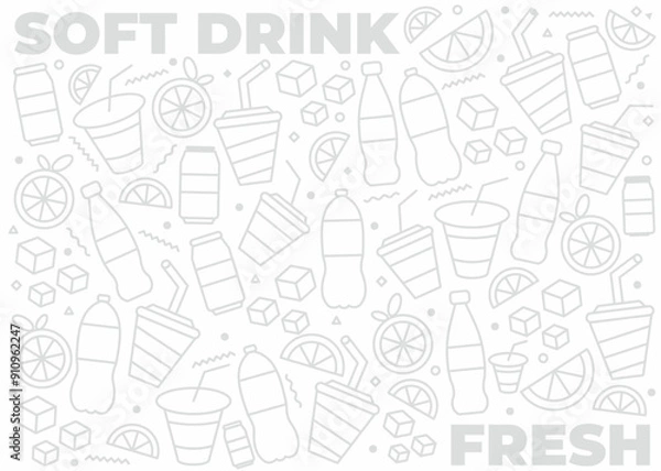Fototapeta Soft drink pattern design