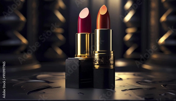 Obraz 검은색 화장대에 립스틱
