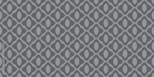 Fototapeta Minimalist Gray Organic Seamless Pattern. Abstract Fluid Shape Seamless Background