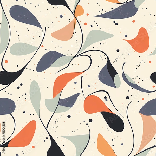 Fototapeta Abstract Shapes seamless pattern