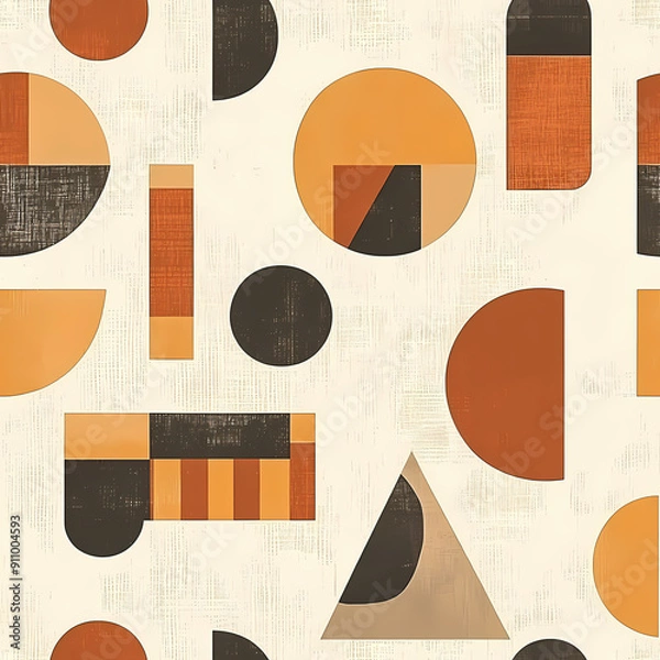 Fototapeta Abstract Shapes seamless pattern