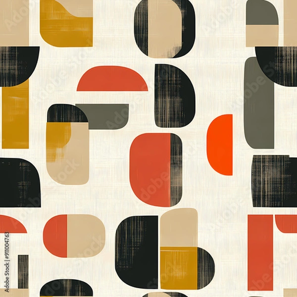 Fototapeta Abstract Shapes seamless pattern