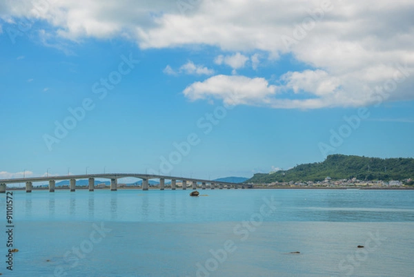 Obraz 沖縄県　浜比嘉島　浜比嘉大橋