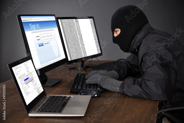 Fototapeta Hacker Hacking Computers