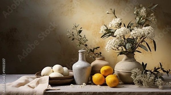 Fototapeta Relaxing Spa Still Life Featuring Lavender in a Calming Setting