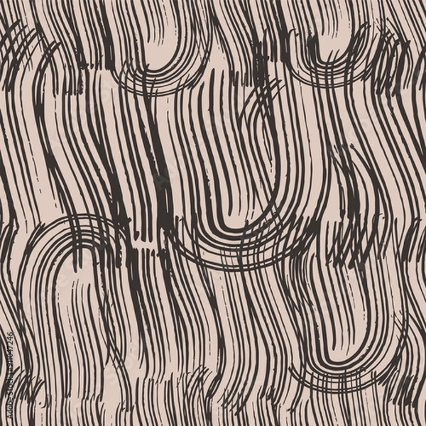 Fototapeta Abstract seamless pattern with hand drawn textures. Vector background.