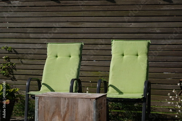 Obraz Chairs standing in sun