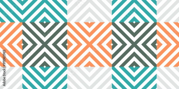 Fototapeta Vector illustration geometric seamless pattern