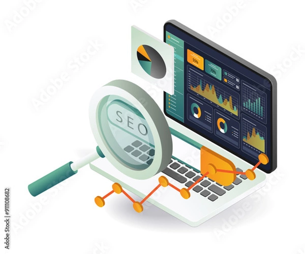 Fototapeta seo optimization data business analyst