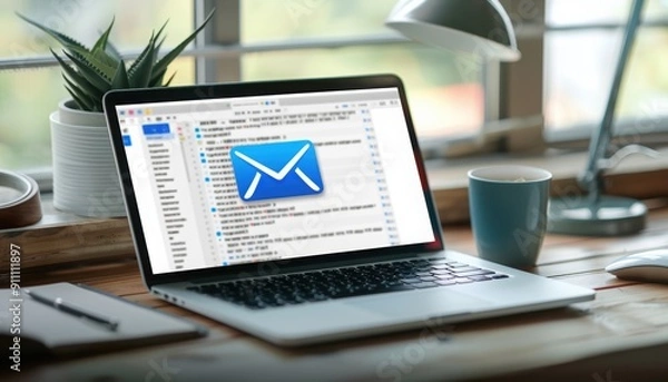 Fototapeta Computer Receiving an Email