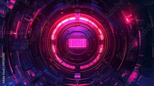 Obraz Abstract background, security logo, safety door circle