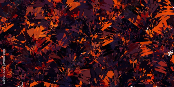 Fototapeta Dark Blue, Green vector background with triangles.