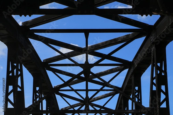 Fototapeta Kaleidoscope abstract photograph of a railway bridge