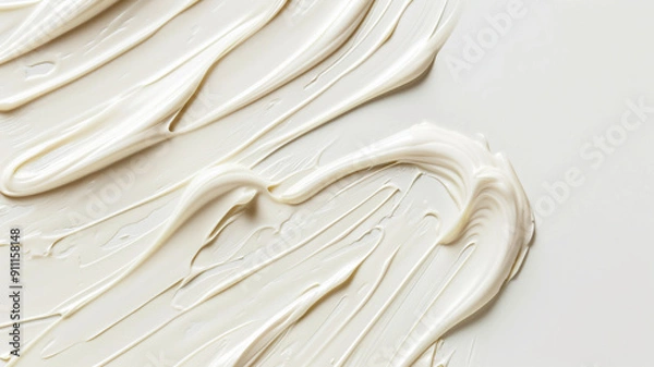 Fototapeta Paint strokes abstract Textured cream background for adding text.