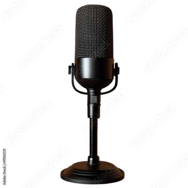 Fototapeta Retro microphone isolated on white background