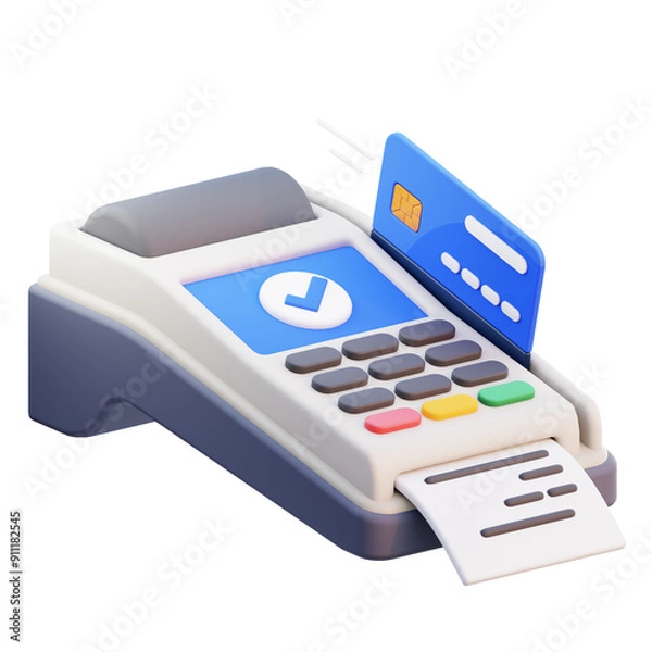 Obraz EDC card payment transaction 3d icon