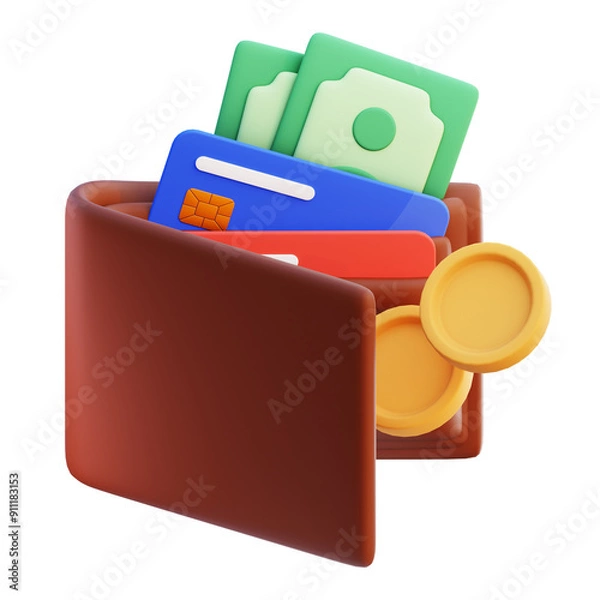 Obraz wallet payment 3d icon