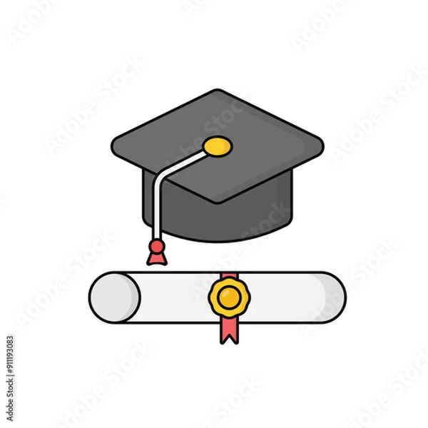 Fototapeta Graduation vector icon
