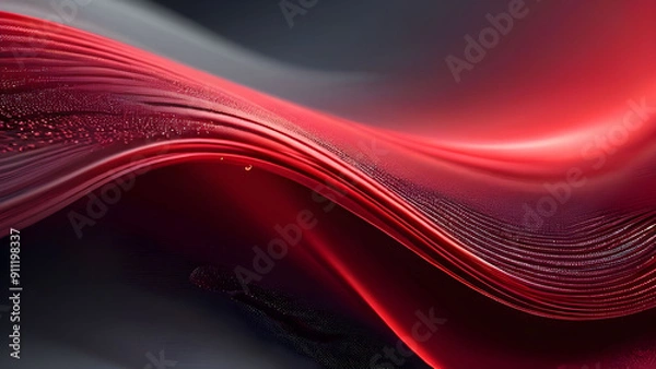 Fototapeta abstract red wave background