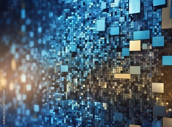 Fototapeta Abstract Geometric Background - Technology Concept
