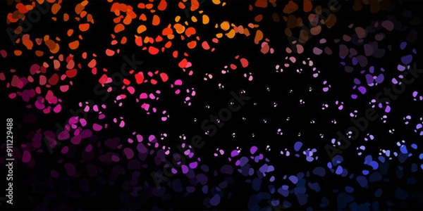 Fototapeta Dark pink, yellow vector background with random forms.