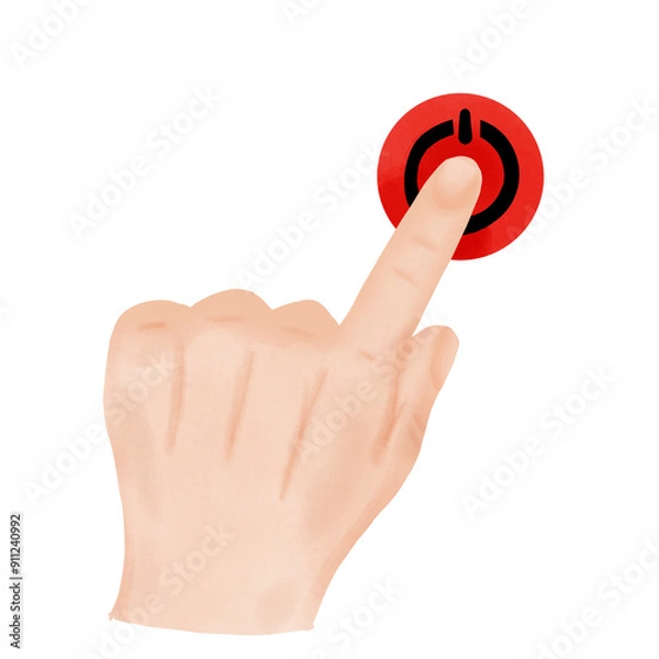 Obraz hand with red arrow