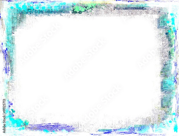 Obraz Grunge blue border background