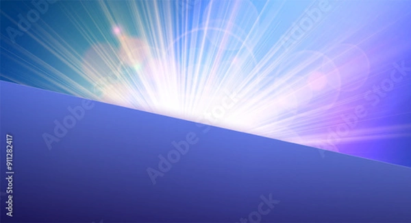 Obraz Empty card with spar of energy for your design. Colorful light.