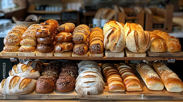 Fototapeta Bread in a bakery