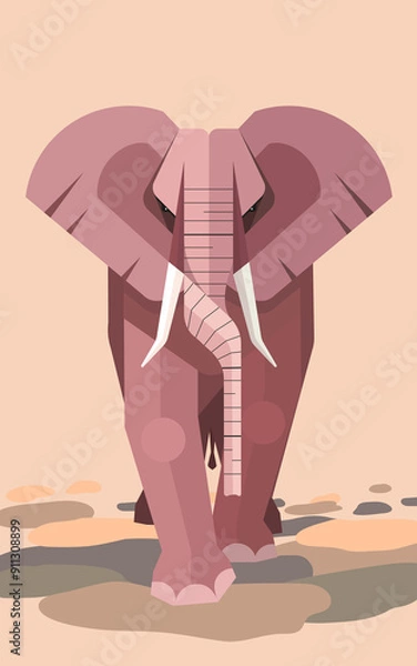 Obraz Pink elephant