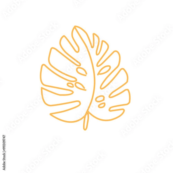 Obraz Tropical leaves vector illustration