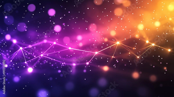 Fototapeta Gradient Network Connection Background