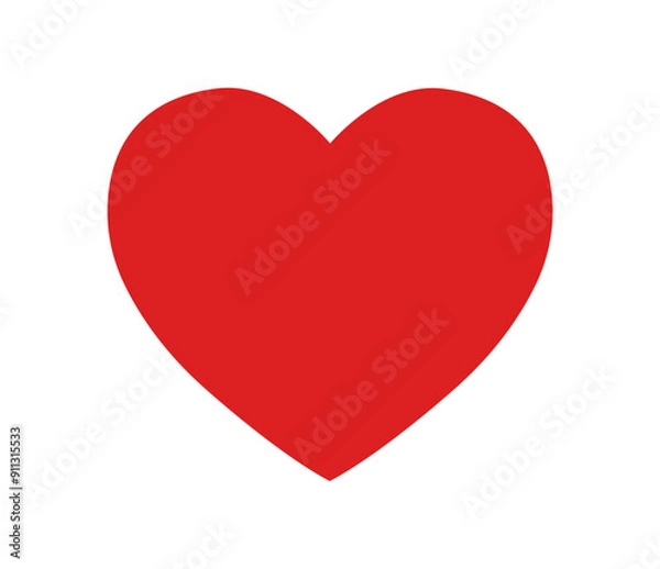 Fototapeta Red heart.Vector icon.Illustration.