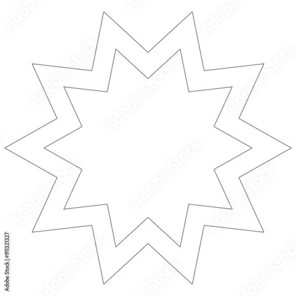 Fototapeta star icon with shining light, sun icon in the universe, moonlight at night