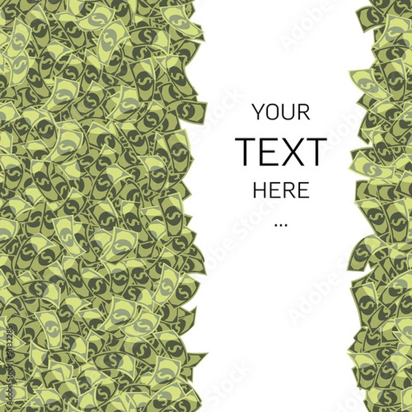 Obraz dollars background with sample text in square
