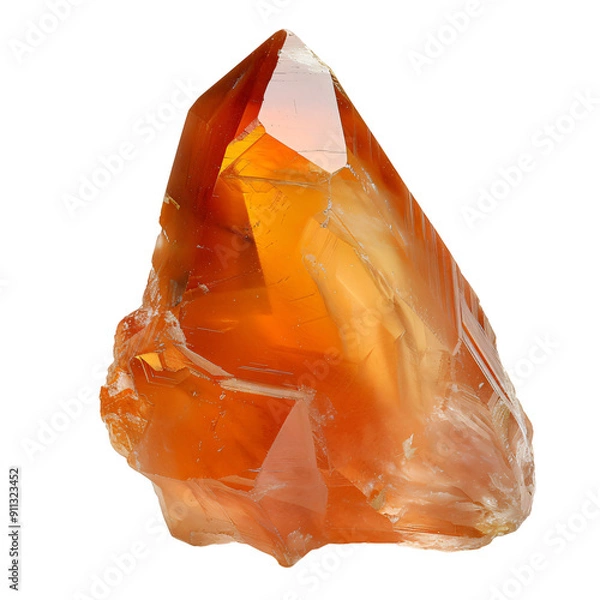 Fototapeta A single large carnelian crystal 